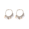 Metal Geometric Multilayered Round Tassel Earrings For Women Electroplated