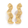 Metal Geometric Niche Style Wavy Open Collar Choker And Lava Bracelet For Women