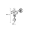 Metal Geometric Pendant Stainless Steel Rod Ear Nail Inlaid Zircon Set With Diamonds