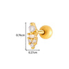 Metal Geometric Pendant Stainless Steel Rod Ear Nail Inlaid Zircon Set With Diamonds