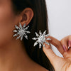 Metal Geometric Pleated Leaf Electroplated Women's Earrings