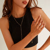 Metal Geometric Round Bead Chain Clavicle Necklace And Multilayer Bracelet Alloy Pendant Copper Material Electroplating Treatment
