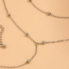 Metal Geometric Round Bead Chain Clavicle Necklace And Multilayer Bracelet Alloy Pendant Copper Material Electroplating Treatment