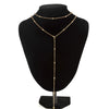 Metal Geometric Round Bead Chain Clavicle Necklace And Multilayer Bracelet Alloy Pendant Copper Material Electroplating Treatment