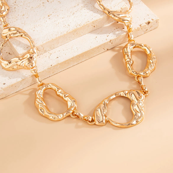 Metal Geometric Round Body And Waist Chain