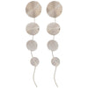 Metal Geometric Round Texture Tassel Stud Earrings For Women With Electroplating Design