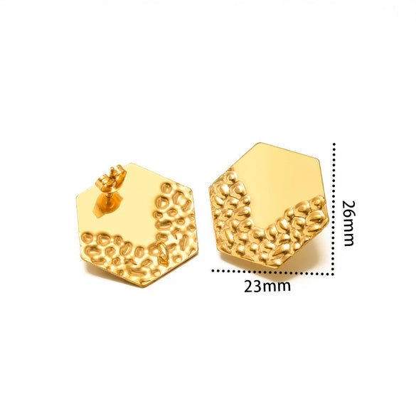 Metal Geometric Semiembossed Peach Heart Water Drop Jewelry Accessories Ear Pin Ear Stud Diy Pendant Earring Base With Electroplating