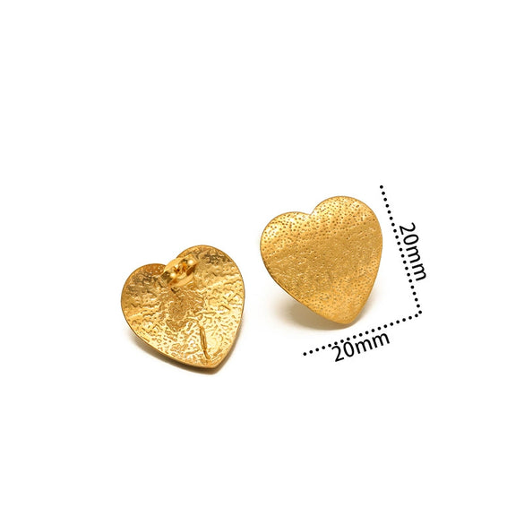 Metal Geometric Semiembossed Peach Heart Water Drop Jewelry Accessories Ear Pin Ear Stud Diy Pendant Earring Base With Electroplating