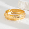 Metal Geometric Spring Buckle Open Bracelet With Electroplating