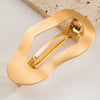 Metal Geometric Spring Clip Hair Accessories Electroplating Oval Hollow Light Luxury Style