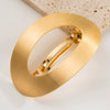 Metal Geometric Spring Clip Hair Accessories Electroplating Oval Hollow Light Luxury Style