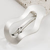 Metal Geometric Spring Clip Hair Accessories Electroplating Oval Hollow Light Luxury Style
