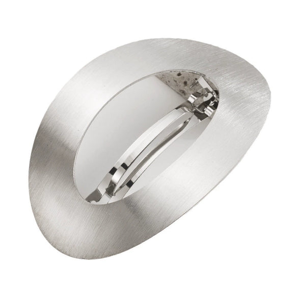 Metal Geometric Spring Clip Hair Accessories Electroplating Oval Hollow Light Luxury Style