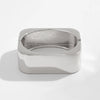 Metal Geometric Square Mirror Electroplated Spring Bracelet For Women
