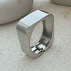 Metal Geometric Square Mirror Electroplated Spring Bracelet For Women