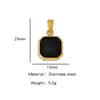 Metal Geometric Square Stainless Steel Dripping Oil Pendant Necklace