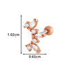 Metal Geometric Style Electroplating Stainless Steel Ear Studs For Women