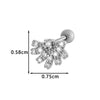Metal Geometric Style Electroplating Stainless Steel Ear Studs For Women