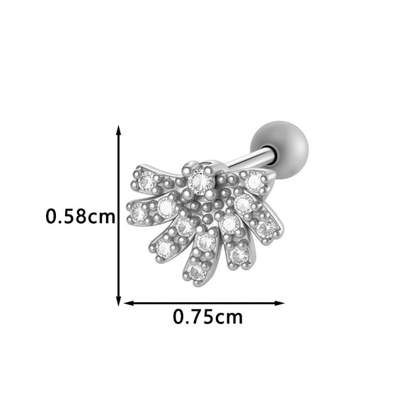 Metal Geometric Style Electroplating Stainless Steel Ear Studs For Women