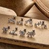 Metal Geometric Style Electroplating Stainless Steel Ear Studs For Women
