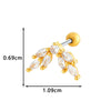 Metal Geometric Style Electroplating Stainless Steel Ear Studs For Women