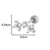 Metal Geometric Style Electroplating Stainless Steel Ear Studs For Women