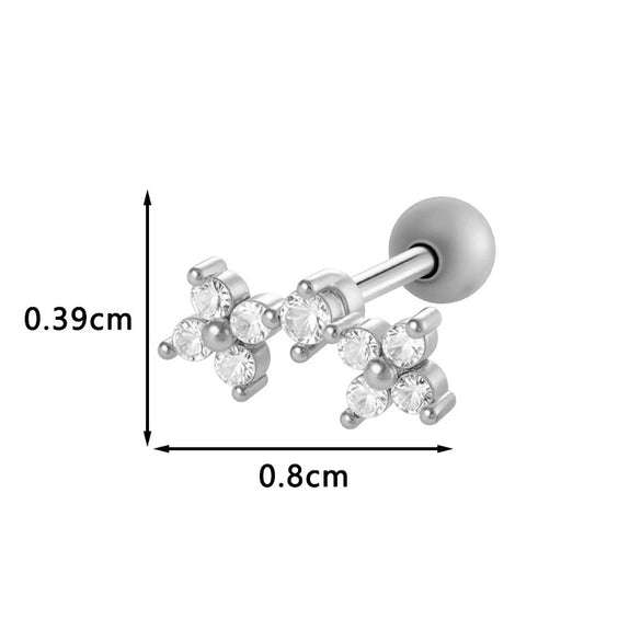 Metal Geometric Style Electroplating Stainless Steel Ear Studs For Women