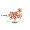 Metal Geometric Style Electroplating Stainless Steel Ear Studs For Women