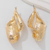 Metal Geometric Texture Hollow Electroplated Women's Earrings