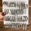 Metal Geometric Twist Chain Earrings Electroplated Minimalist Style For Women