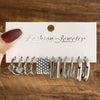 Metal Geometric Twist Chain Earrings Electroplated Minimalist Style For Women
