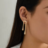 Metal Geometric U Shape Drop Earrings With Electroplating