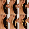 Metal Geometric U Shape Drop Earrings With Electroplating