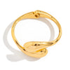 Metal Geometric Water Drops Hiphop Futuresense Electroplated Bracelet For Women