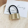 Metal Geometric Women's Hair Rope With Electroplating Cold And Simple Style High Elasticity