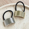 Metal Geometric Women's Hair Rope With Electroplating Cold And Simple Style High Elasticity