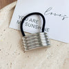 Metal Geometric Women's Hair Rope With Electroplating Cold And Simple Style High Elasticity