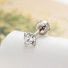 Metal Geometric Zircon Earrings With Eight Heart And Eight Arrows And Fashion Style