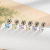 Metal Geometric Zircon Earrings With Eight Heart And Eight Arrows And Fashion Style