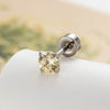Metal Geometric Zircon Earrings With Eight Heart And Eight Arrows And Fashion Style