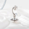Metal Geometric Zirconia Planet Pendant Women's Fashion Piercing Earrings