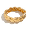 Metal Glossy Thread Stacked Geometric Sixsided Mirror Bracelet Retro Electroplated