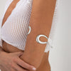 Metal Glossy Ushaped Geometric Cut Out Arm Bracelet Leg Chain For Women With Electroplating