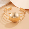 Metal Glow Geometric Open Bracelet For Female Iron Material With Electroplating