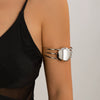 Metal Glow Geometric Open Bracelet For Female Iron Material With Electroplating