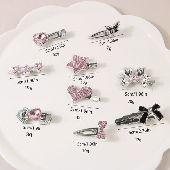 Metal Hairpin Heart Star Shape Handmade Sweet Girly Style Hair Accessories