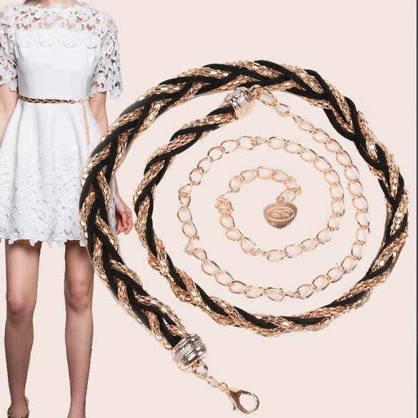 Metal Handwoven Splicing Decorative Waist Chain Punk Street Hiphop Niche Style