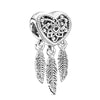 Metal Heart And Key Shaped Diy Accessories Pendant Beads With Totem Pattern For Bracelet Necklace Electroplated