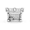 Metal Heart And Key Shaped Diy Accessories Pendant Beads With Totem Pattern For Bracelet Necklace Electroplated