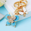 Metal Heart Butterfly Keychain For Women